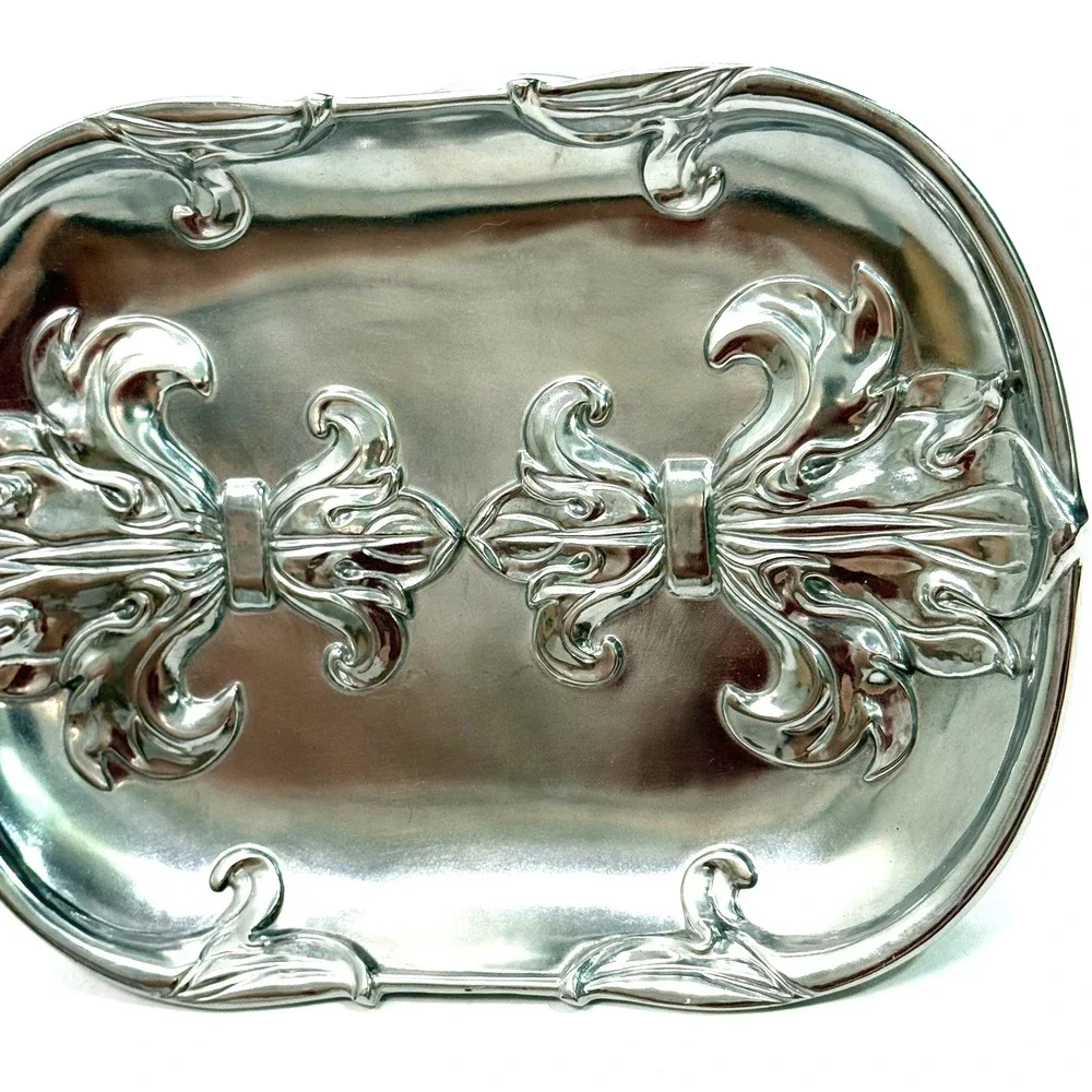 Arthur Court Fleur de Lis Catch All Tray Plate Key Holder 7